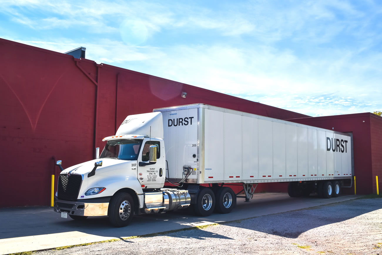 durst truck unloading at red brick durst warehouse
