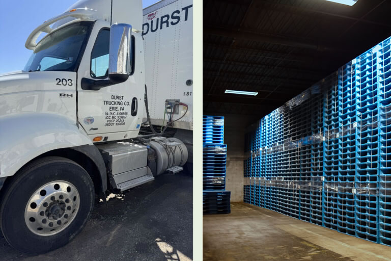durst truck with info plus trucks at warehouse