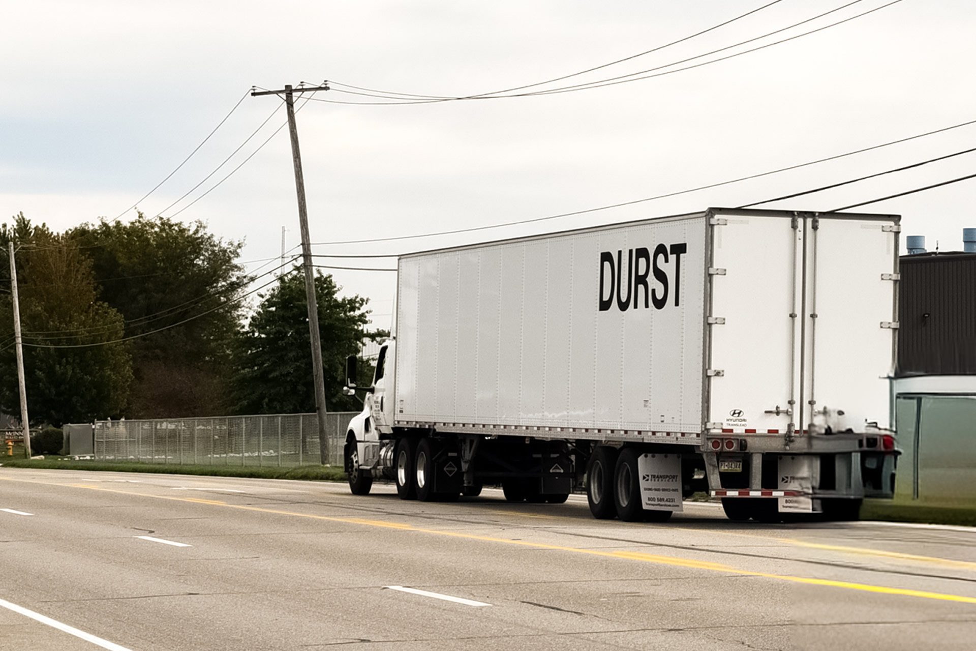 durst truck with a load of cargo delivering-to-waterford